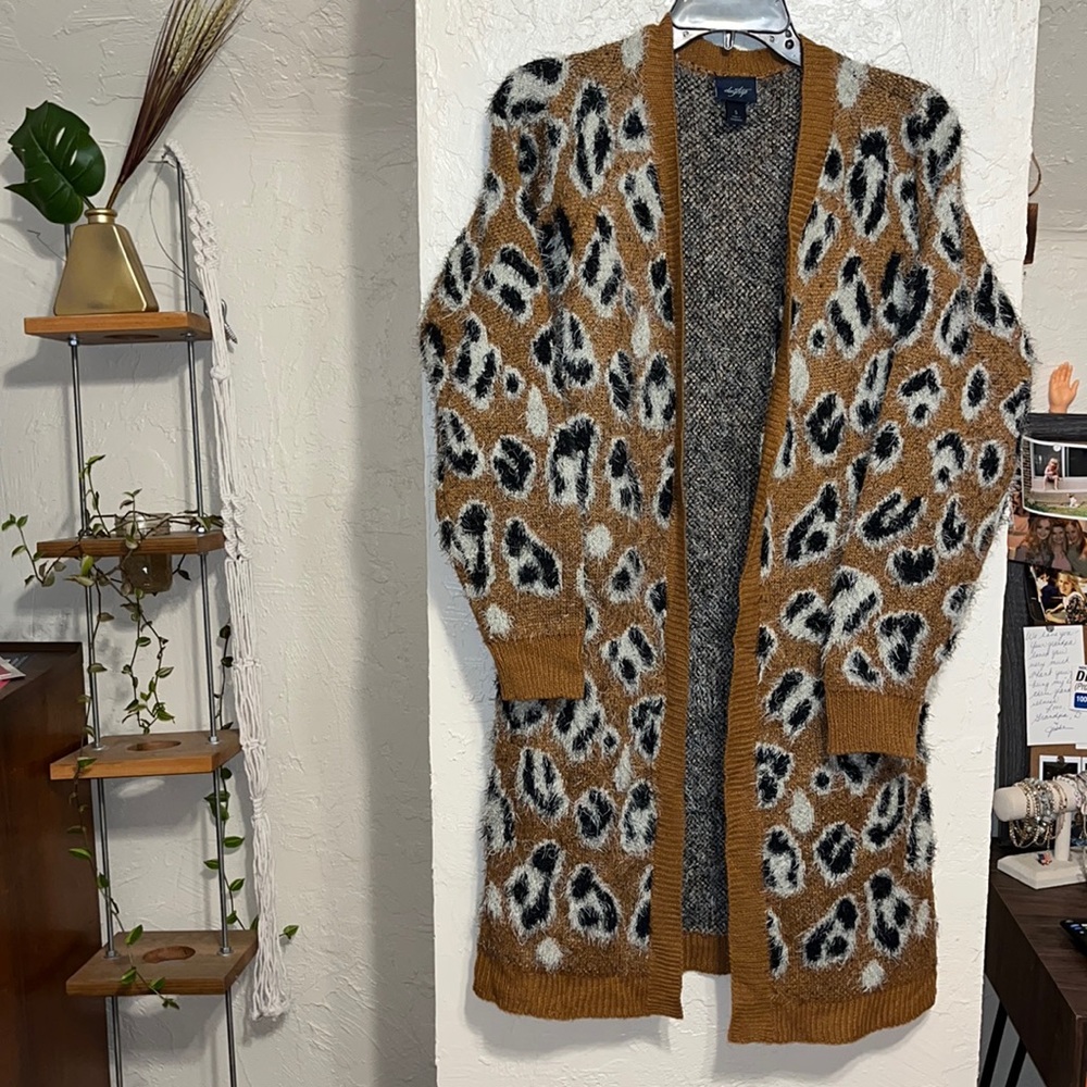 Fuzzy Leopard print Cardigan